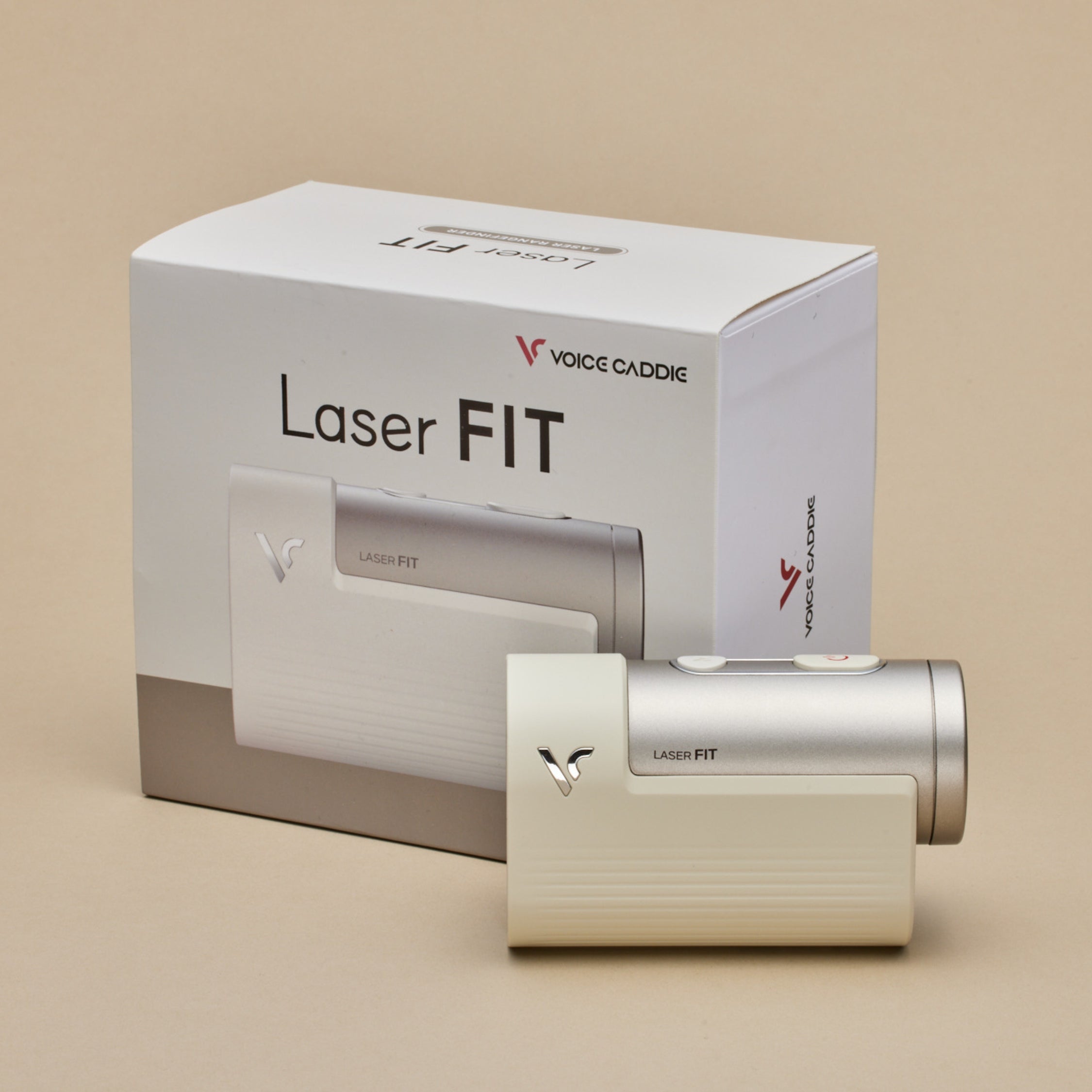 voice caddie laser fit next to packaging