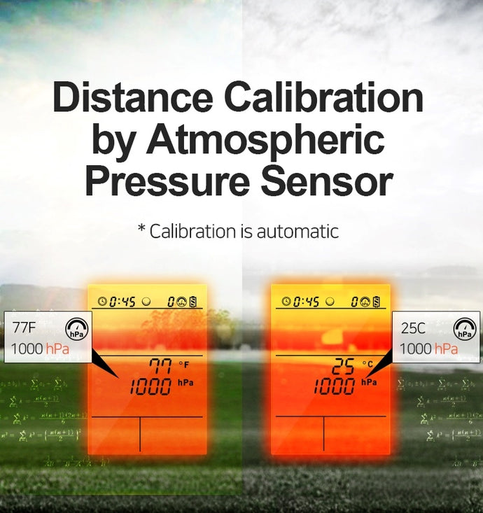 Headline: Distance Calibration by Atmospheric Pressure Sensor
Subheading: *Calibration is automatic 